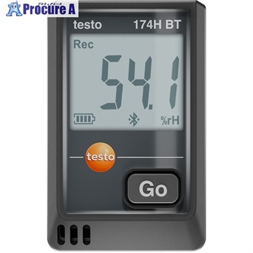 TESTO 温湿度データロガー(Bluetooth) testo 174H BT(黒) 0572 1743 02  1台 ▼697-9160