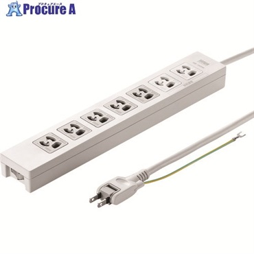 SANWA 電源タップ(3P・7個口・2m) TAP-F37-2KSR  1本 ▼203-3300