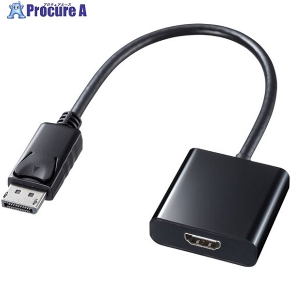 SANWA DisplayPort-HDMI変換アダプタ AD-DPHD04  1個 ▼537-6643