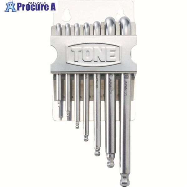 TONE SUSロングボールポイントL形レンチセット 7本組 SBL700  1S ▼389-3821