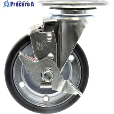 SPACIO プレートタイプ金属キャスター自在ストッパー付きSTー150S ST-150S  1個 ▼108-2120