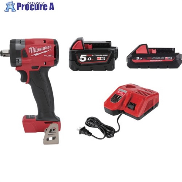 milwaukee 【期間限定キャンペーン】 M18 FUEL 1/2インチ インパクトレンチ＋充電器＋5Ah＋3Ahバッテリー M18FIW2120X0JPSET  1S ▼703-4993