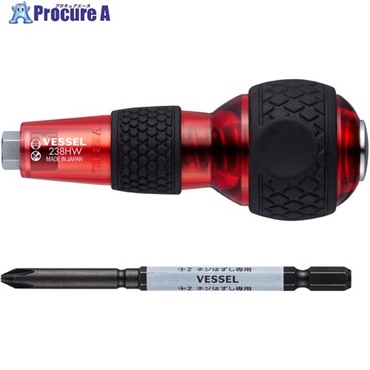 VESSEL ネジはずし ハズセルボールインパクタ ギャラクシー赤 238HW-2GRE  1S ▼704-7890