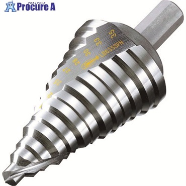 エビ スパイラルステージドリル ノンコーティング 13段 ストレート軸(三面取り) 6-35 LB635SPN  1本 ▼129-2452