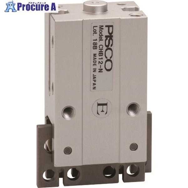 PISCO エアチャック 平行チャックマルチタイプ ボディ厚16.4mm E型止輪付 単動式 CHB12E-N  1個 ▼195-5008