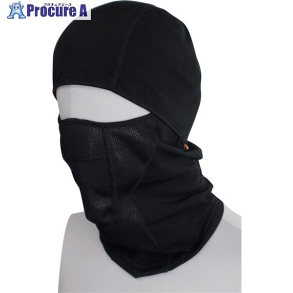 喜多 【2025年メーカー今季完売】 防風フェイスマスク(裏起毛) バラクラバ ヘルメット対応 No3420 ブラック フリー NO3420-BLK  1枚 ▼236-0348