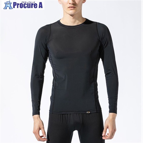 おたふく 【在庫限りで今季完売】 BT パワーストレッチEVO ロングスリーブ クルーネックシャツ JW-726-BK-3L  1枚 ▼528-3273