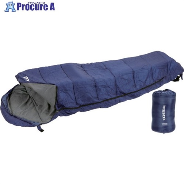 TRUSCO マミー型寝袋(シュラフ) ネイビー TN230NV  1個 ▼698-1998