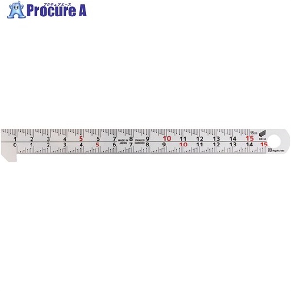 SK フック付スケール 快段目盛 両面 HSD-15KD  1本 ▼708-2283