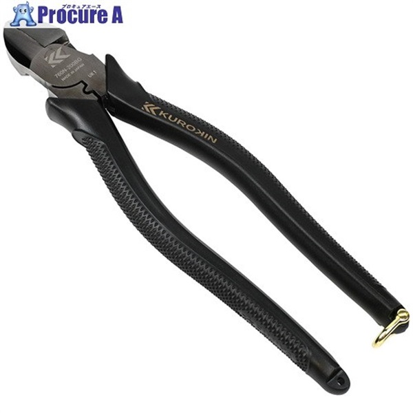 フジ矢 偏芯強力ニッパ薄刃 黒金 200mm 760N-200BG  1丁 ▼709-9713