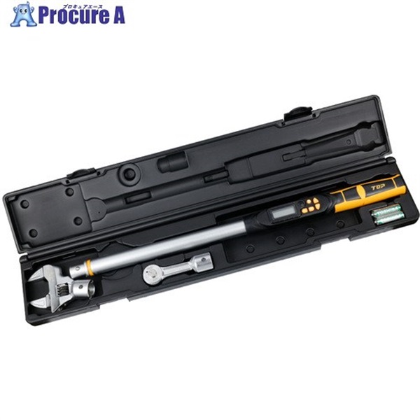 TOP モンキ形/ラチェット形 デジタルトルクレンチセット 調整範囲68～340N・m DS340-22BN  1丁 ▼722-6144