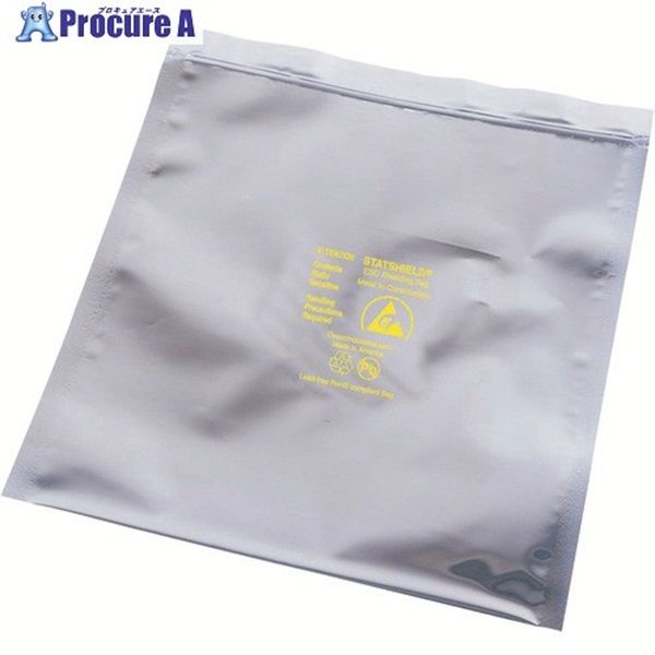 DESCO ESDバッグ、STATSHIELD、メタルイン、ジップ式、152mmx203mm、入数100 13640  1パック ▼111-7469