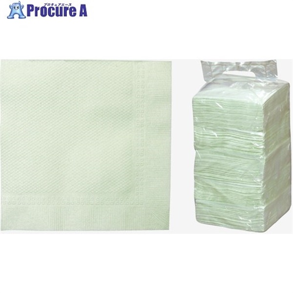 大黒 カラーナフキン 四ツ折 グリーン 500枚パック 902592  1パック ▼237-2685