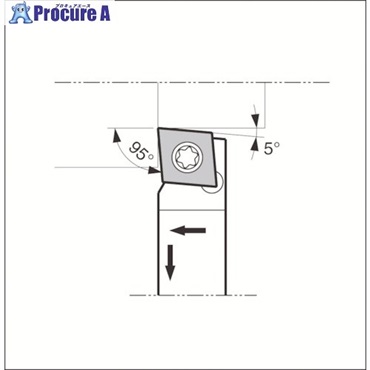 京セラ 外径・端面加工用スモールツールホルダ SCLC-FF SCLCR1212F-09FF  1本 ▼552-1424