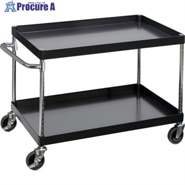 TRUSCO ツールワゴン フェニックスワゴン 省音 900X600XH600 2段 ブラック PEW-692-BK  1台 ▼697-8486