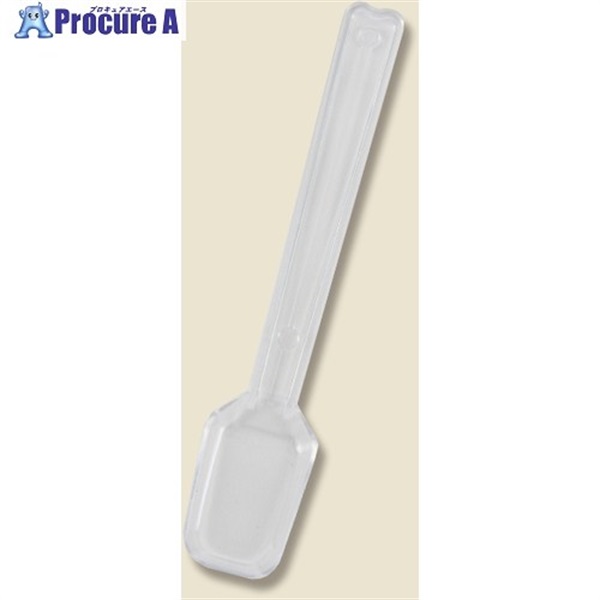 HEIKO プラスチック角スプーン 透明 9cm バラ 100本入り 004513010  1袋 ▼343-4453