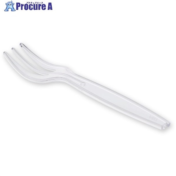 HEIKO プラスチックフォーク 透明 9cm バラ 100本入り 004513014  1袋 ▼344-0790