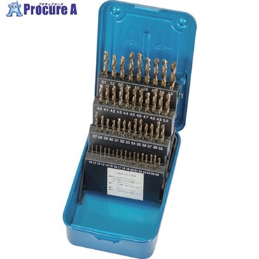 TRUSCO コバルトハイスストレートドリル 50本組セット(スチールケース付) TCSD-50SET  1S ▼689-6738
