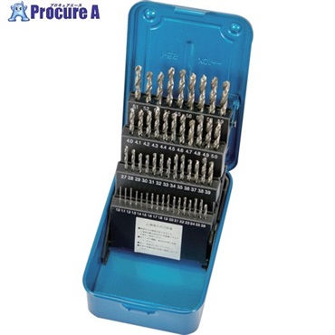 TRUSCO ハイスストレートドリル 50本組セット(スチールケース付) TSHD-50SET  1S ▼689-6746