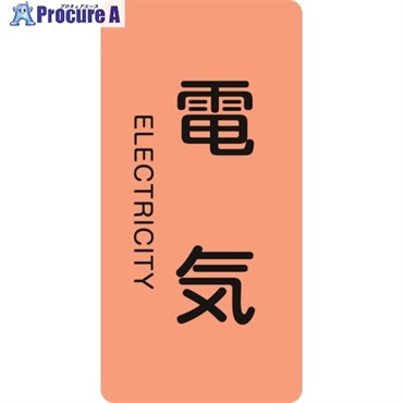 緑十字 JIS配管識別明示ステッカー 電気 HT-101L 120×60mm 10枚組 アルミ 英文字入 384101  1組 ▼113-8659