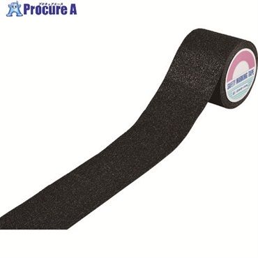 緑十字 滑り止めラインテープ(重歩行タイプ) 黒 ASH-105BK 100mm幅×5m アルミ＋鉱物粒子 260251  1巻 ▼147-8255