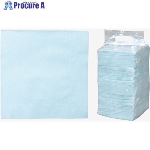 大黒 カラーナフキン 四ツ折 ブルー 500枚パック 902590  1パック ▼236-6534