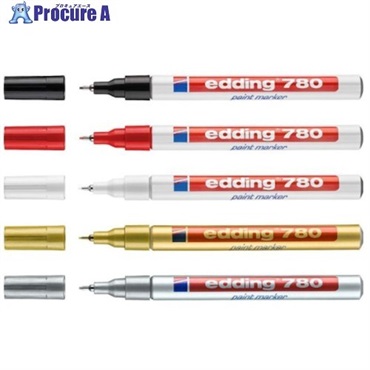 edding 780ペイントマーカー(極細)赤 EDD-780-RD  1本 ▼448-5686