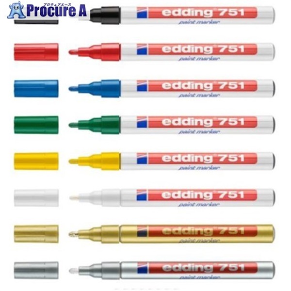 edding 751ペイントマーカー(細字)白 EDD-751-WH  1本 ▼448-5701