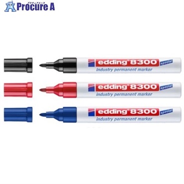 edding 8300工業用油性マーカー黒 EDD-8300-BK  1本 ▼448-5705