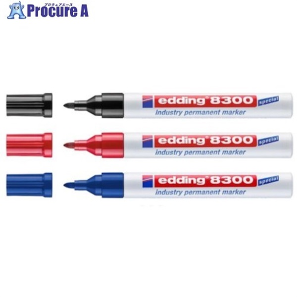 edding 8300工業用油性マーカー黒 EDD-8300-BK  1本 ▼448-5705