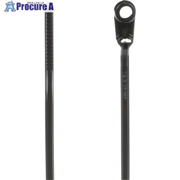 TY-Rap 結束バンド パネル固定用 耐候 黒色 取付穴径4.4mm 幅3.5×長さ151mm 1000本入り TY34MX  1袋 ▼683-2381
