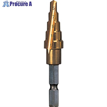 TRUSCO 六角軸ステップドリル 2枚刃チタンコーティング 4～18mm NMS-18GA  1本 ▼687-6920