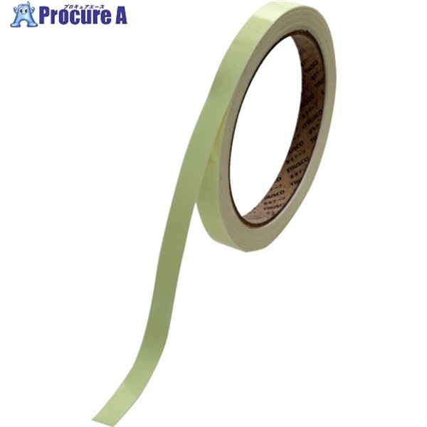 TRUSCO 超高輝度蓄光テープ【JIS JD規格品】0.6mmX10mmX5m LTJD-1005  1巻 ▼691-2774