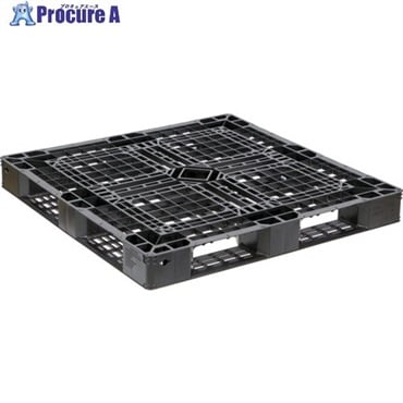 TRUSCO 樹脂パレット 軽量薄型 1100X1100X120 ブラック TPL-1111E-BK  1枚 ▼691-8917