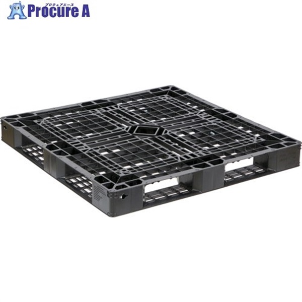 TRUSCO 樹脂パレット 軽量薄型 1100X1100X120 ブラック TPL-1111E-BK  1枚 ▼691-8917