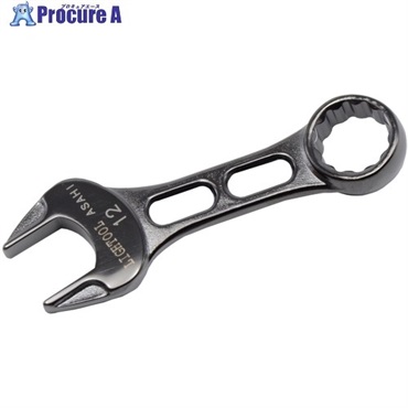 ASH ライツールコンビネーションスパナ プチコンイオンプレーティング(メタルブラック)12mm LCWU012K  1丁 ▼696-6624