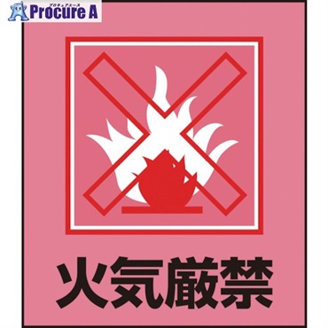 緑十字 イラストステッカー標識 火気厳禁 GK-13 120×100mm 5枚組 PET 099013  1組 ▼814-9183