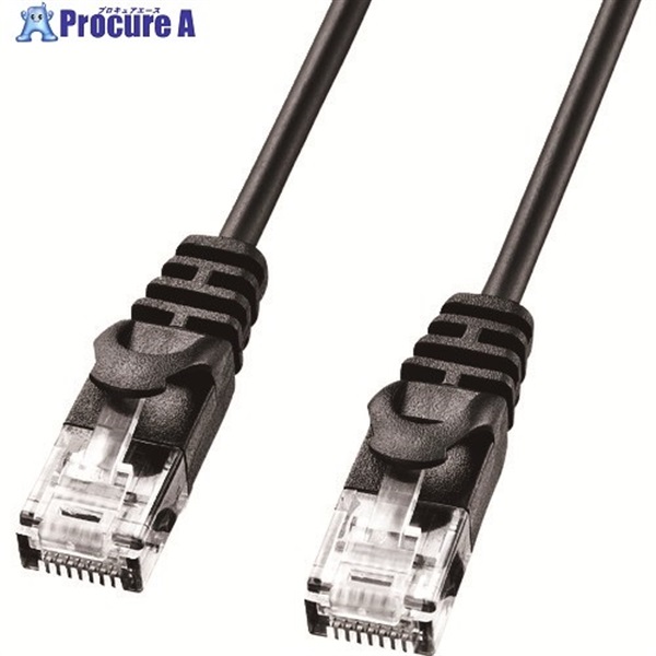 SANWA カテゴリ6極細LANケーブル LA-SL6-05BK  1本 ▼203-1869