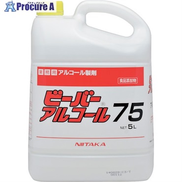 ニイタカ 【※軽税】 ビーバーアルコール75 5L 270532  1本 ▼363-8613