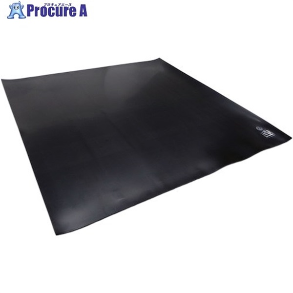 ワタベ 耐電用ゴムマット3t(黒/平) 7kV以下用 1m×1m 457-1M  1枚 ▼536-0364
