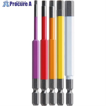 アネックス 六角レンチカラービット 5本組 全長100mm ACHX5-100L  1S ▼719-1736