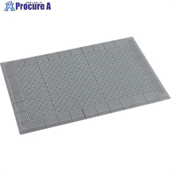 テラモト 屋外マット テラエルボーマット 灰 600×900mm MR-052-040-5  1枚 ▼782-4751