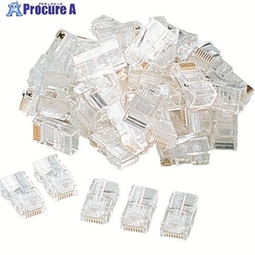 SANWA RJ-45コネクタ(より線用)50個入り ADT-RJ45-50  1S ▼201-9575