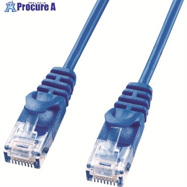 SANWA カテゴリ6極細LANケーブル LA-SL6-005BL  1本 ▼203-1907