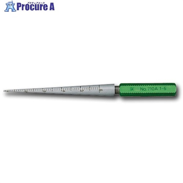 SK 円筒テーパーゲージ カラーグリップタイプ 測定範囲1～6mm CGTPG-710A  1本 ▼236-7456