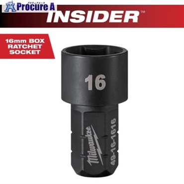 milwaukee INSIDER パススルーラチェット専用ソケット(非貫通タイプ) 16mm 49-16-1616  1個 ▼682-1746