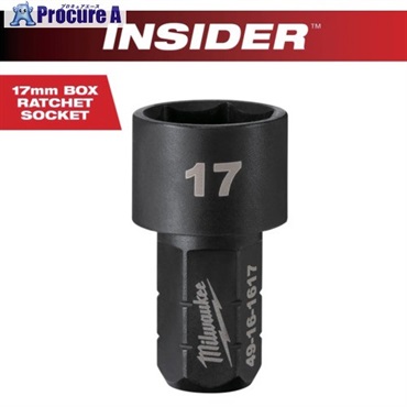 milwaukee INSIDER パススルーラチェット専用ソケット(非貫通タイプ) 17mm 49-16-1617  1個 ▼682-1747