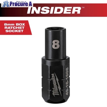 milwaukee INSIDER パススルーラチェット専用ソケット(貫通タイプ) 8mm 49-16-1608  1個 ▼682-1759