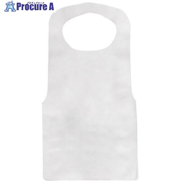 IRL 不織布エプロン 白 YMAP-W  1箱 ▼693-5558
