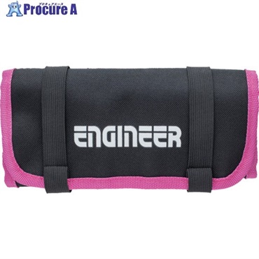 ENGINEER ツールロールバッグPINK＆BLACK W370×D220 KSE-37P  1個 ▼704-5006